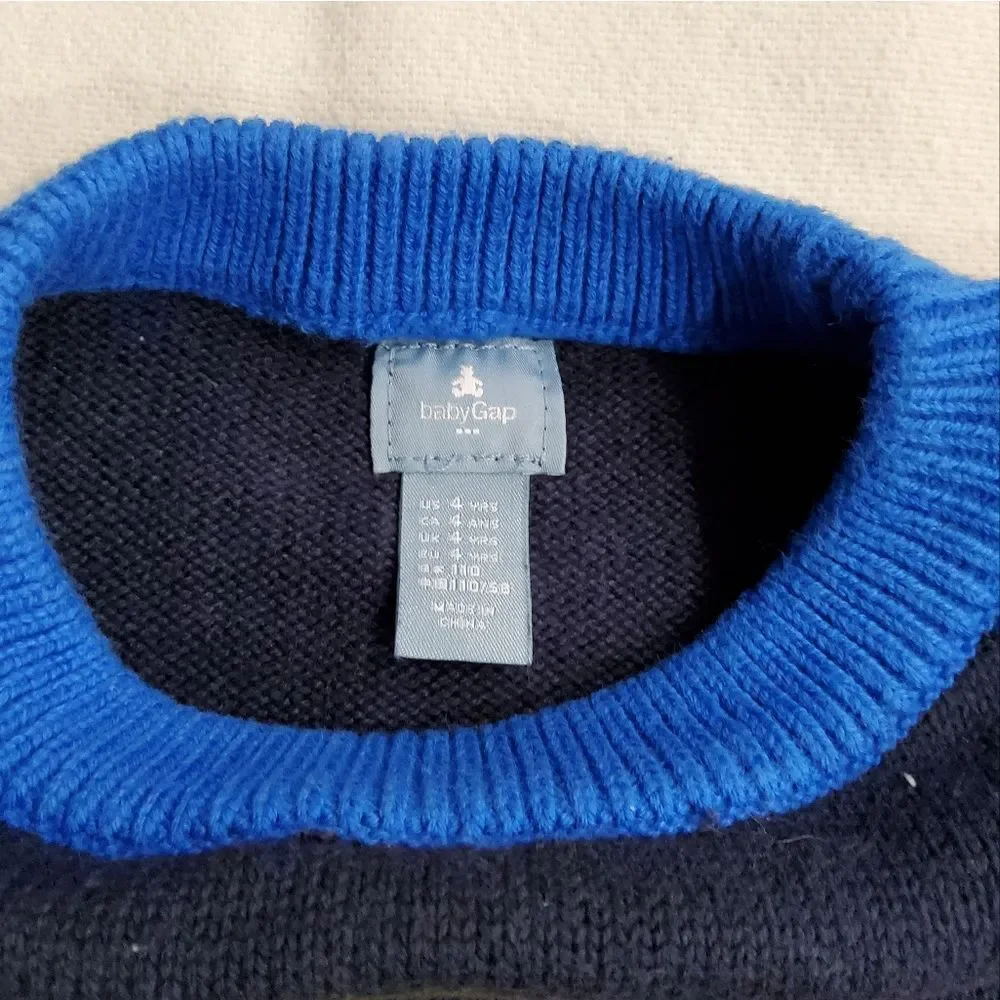 Baby Gap Logo Knit Sweater Size 4T